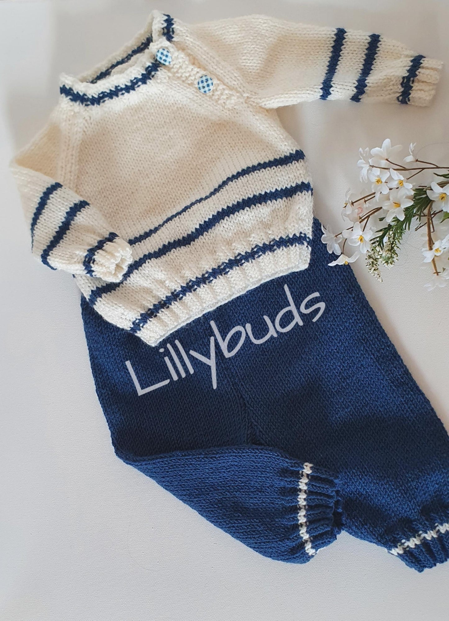 Kelly Baby Sweater & Trousers Set 3–18 Months Knitting Pattern