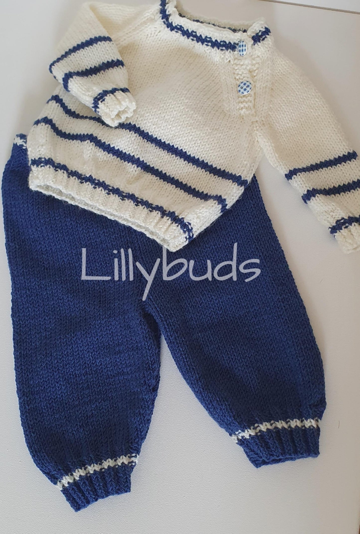 Kelly Baby Sweater & Trousers Set 3–18 Months Knitting Pattern