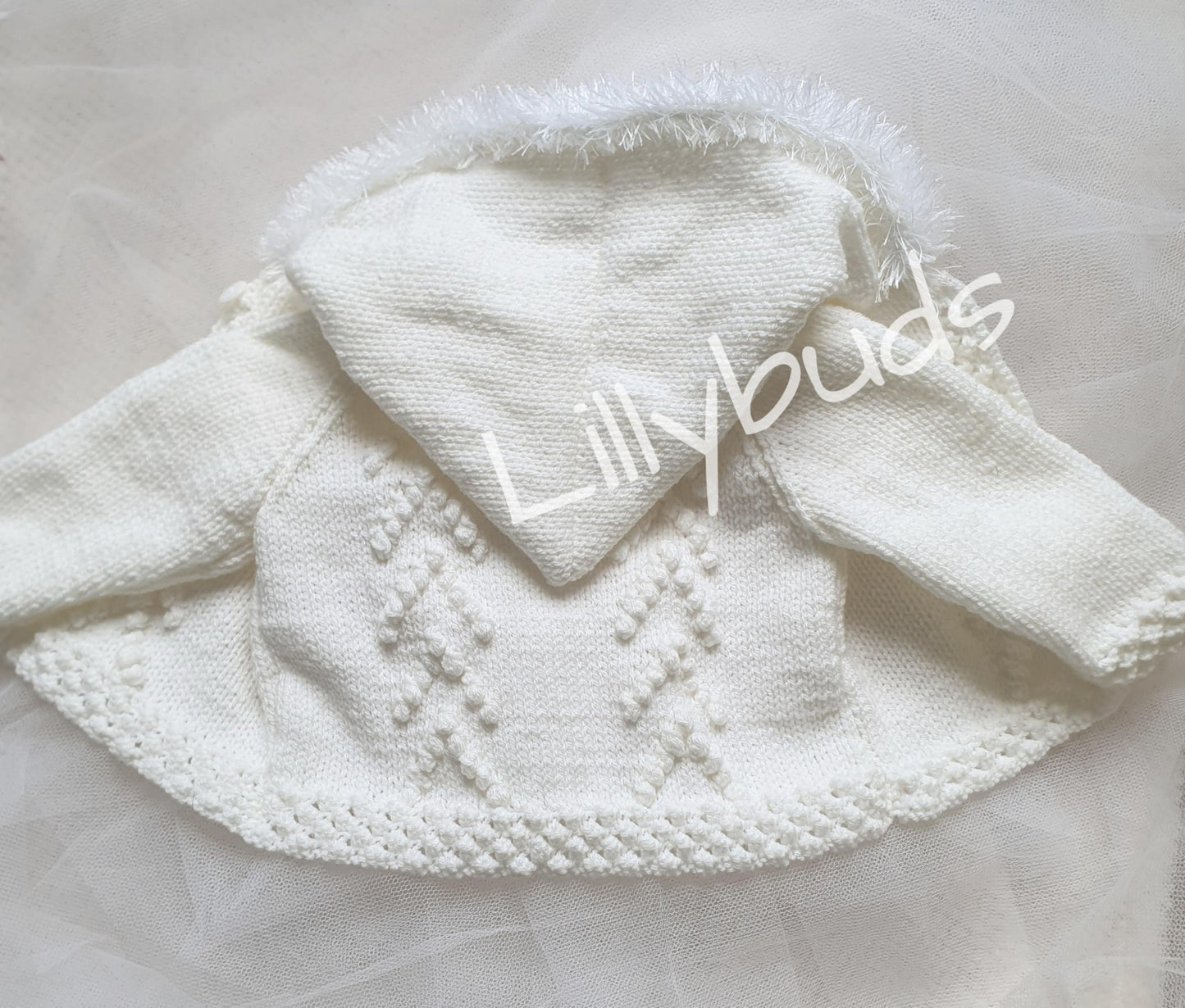 Elsie Rose Bobble Jacket & Hoodie 18"-24" Knitting Pattern