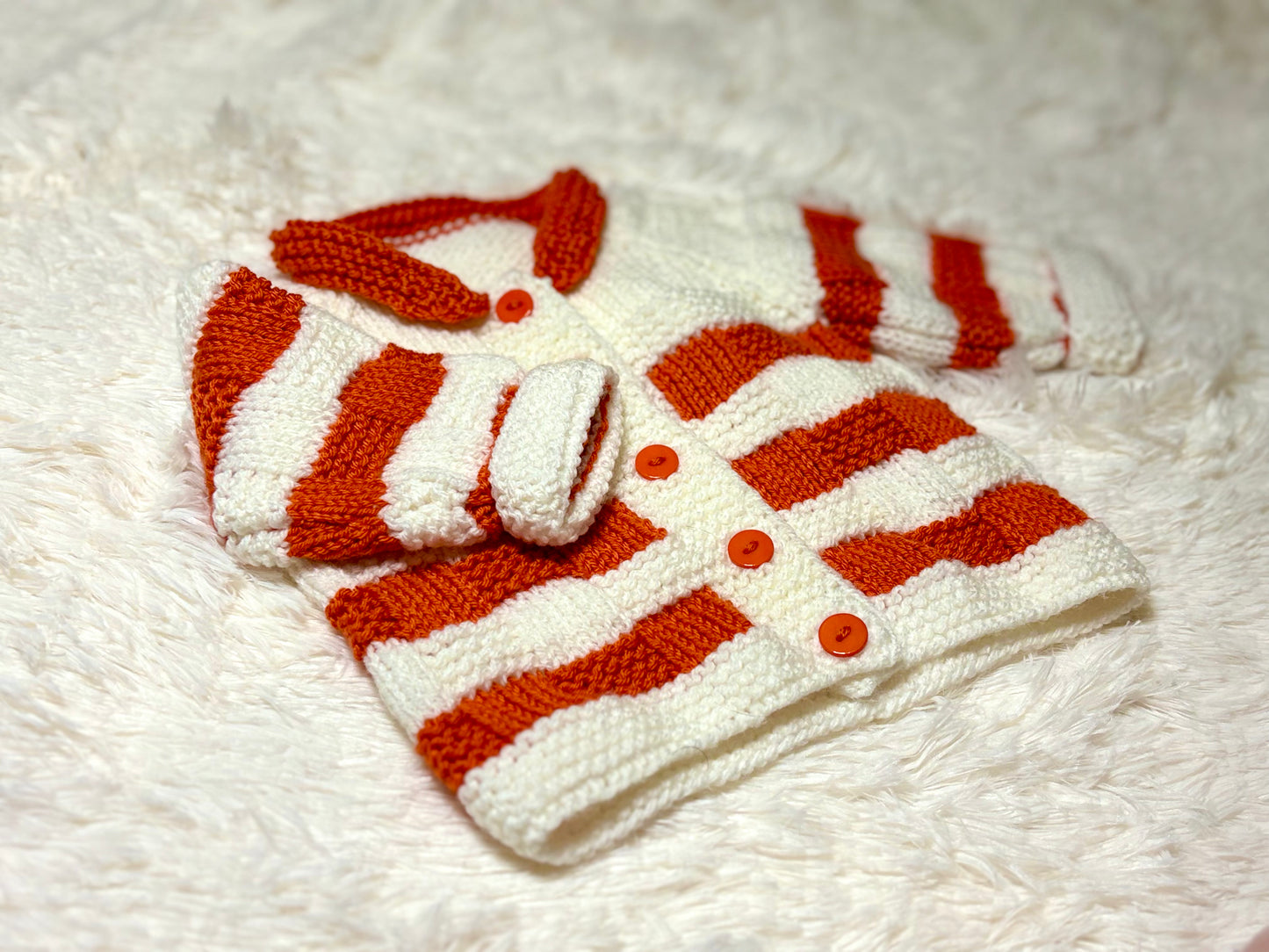 Hopscotch Collared Cardigan 20"-24" Knitting Pattern
