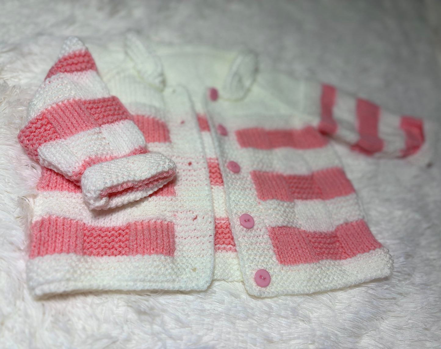 Hopscotch Collared Cardigan 20"-24" Knitting Pattern