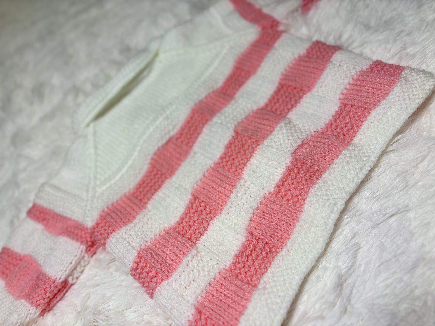 Hopscotch Collared Cardigan 20"-24" Knitting Pattern