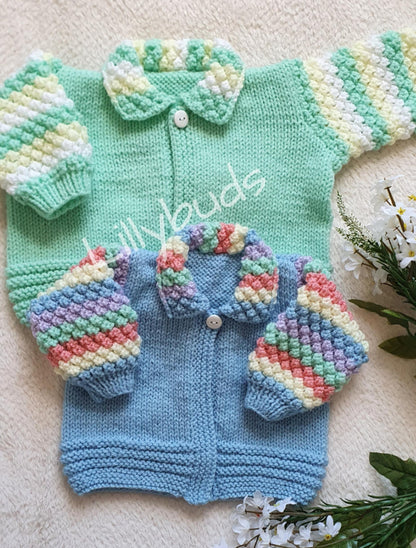 Summer Delights Customisable Bobble Jacket 3 Months-4 Years Knitting Pattern