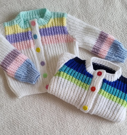 Confetti Multicolour Textured Cardigan 1–4 Years Baby & Toddler Knitting Pattern